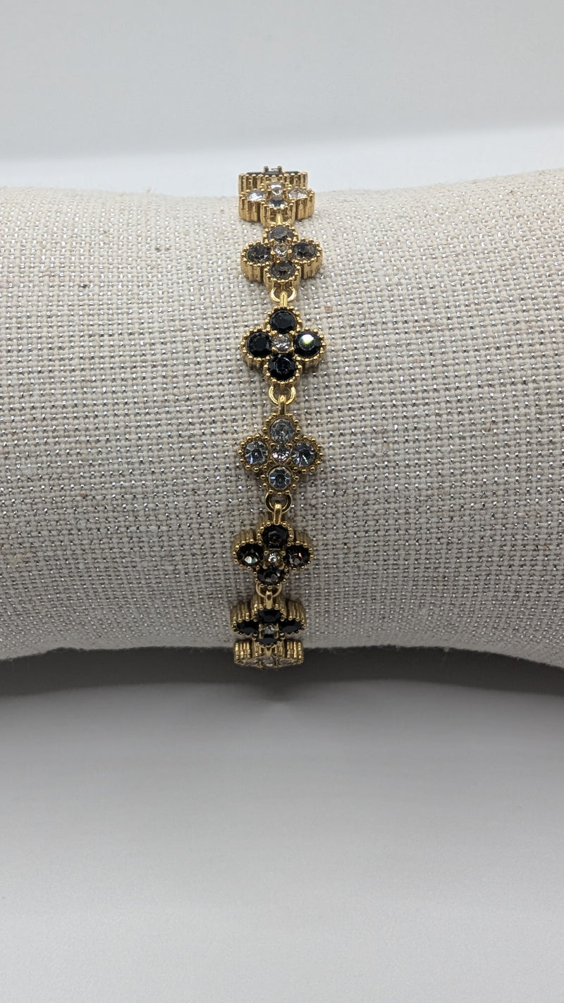 Bracelet Zélia noir,gris,blanc